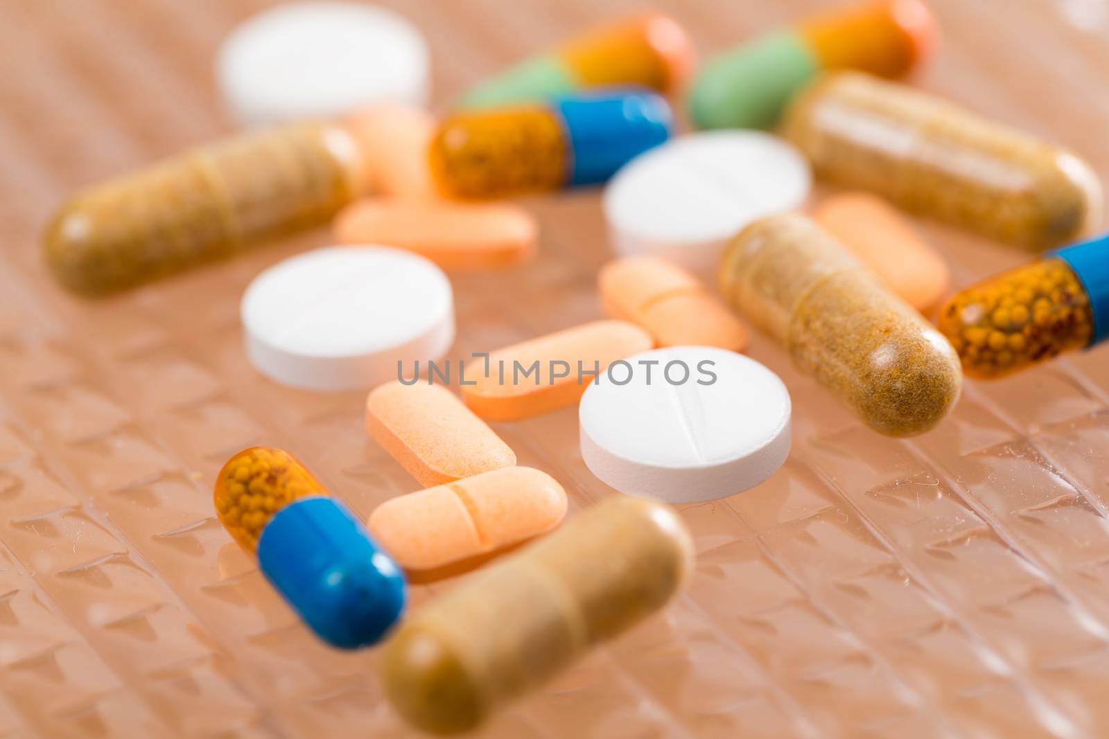 Different Tablets pills capsule by leungchopan