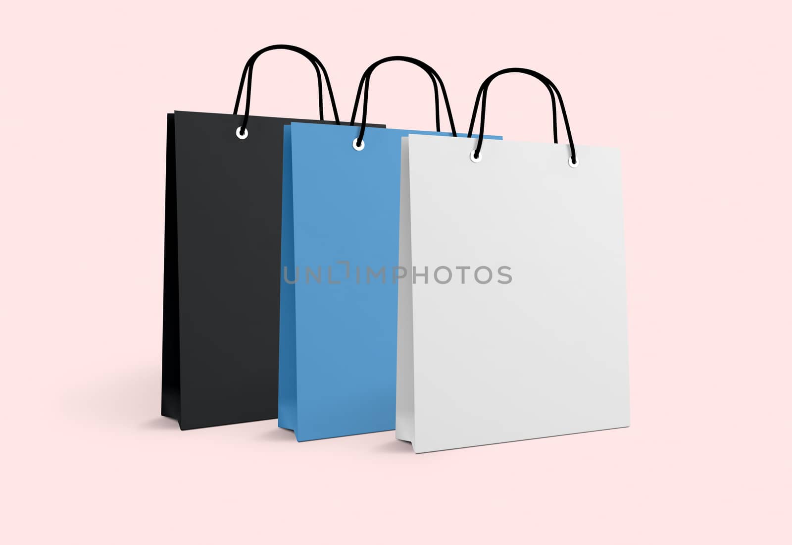 light paper bag for shopping on a wooden background