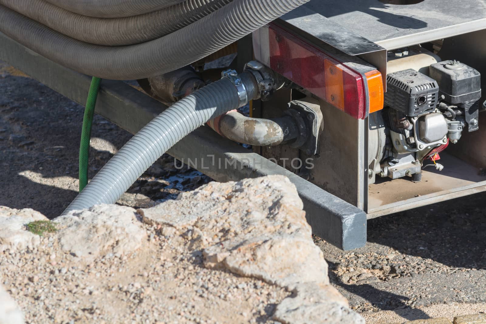 Private water tanker truck for pure drinking water supply.