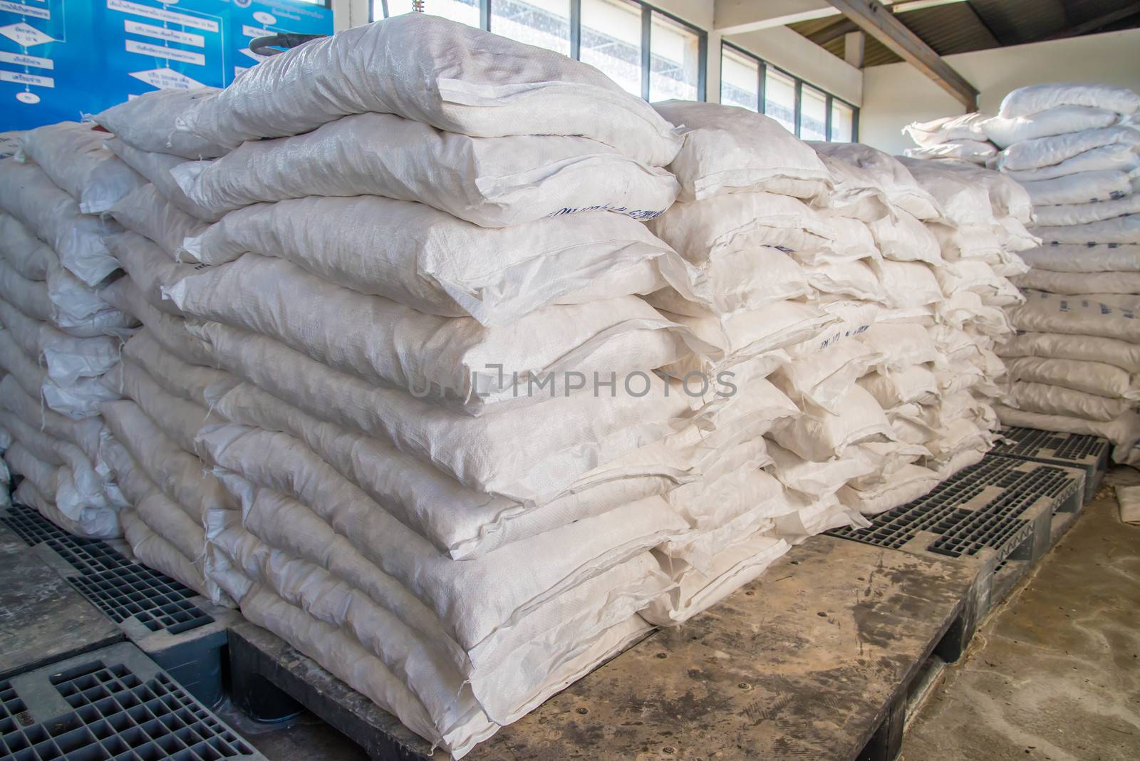 Alum sack was kept in the storage of Water Treatment Plant