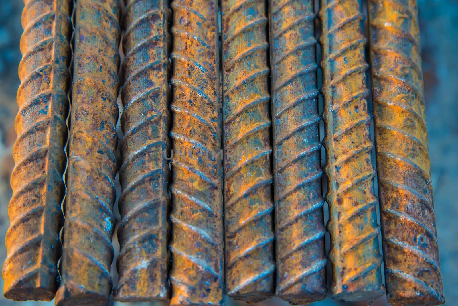 Beam steel used in the construction to be put down. background
