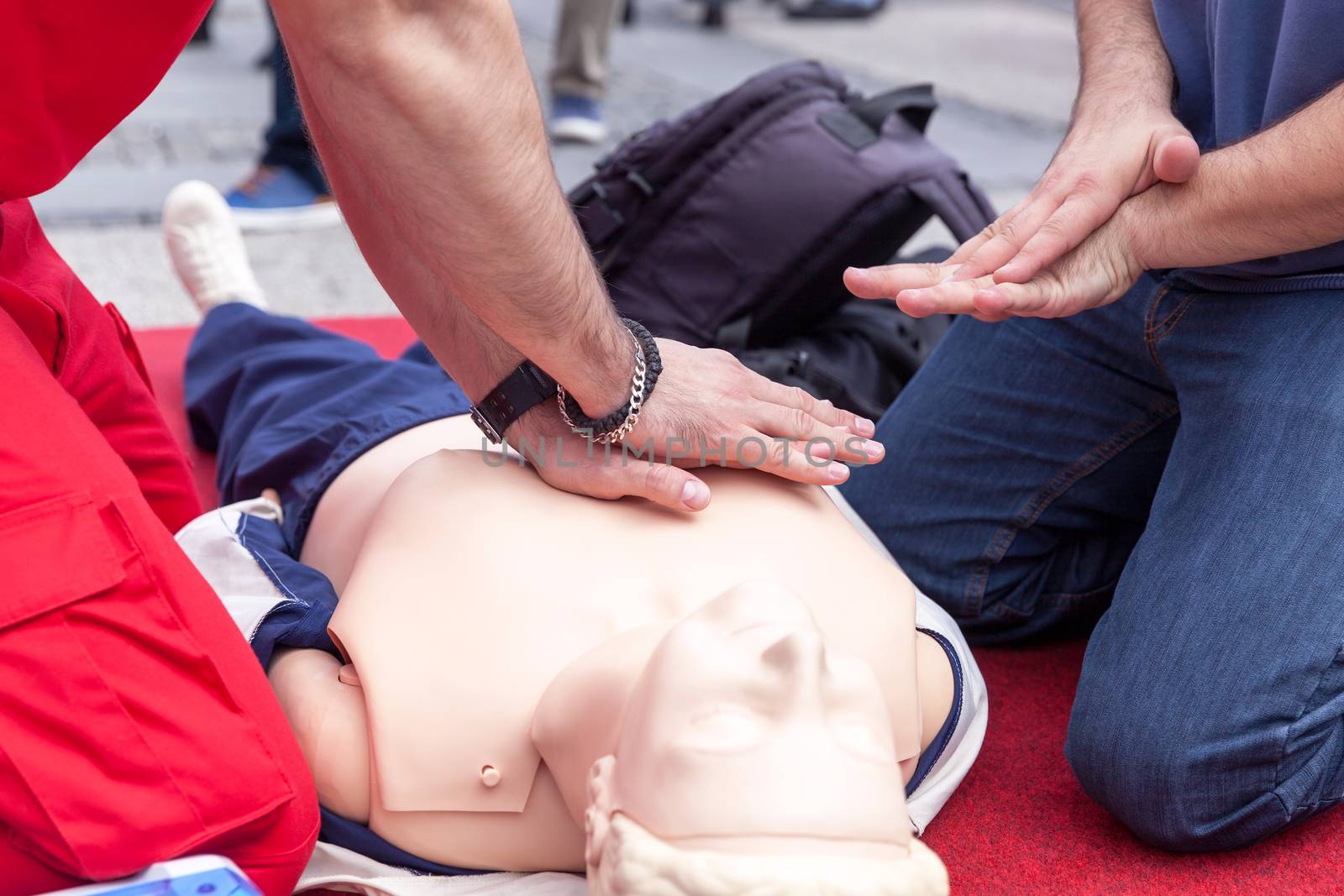 First aid training detail. CPR. by wellphoto