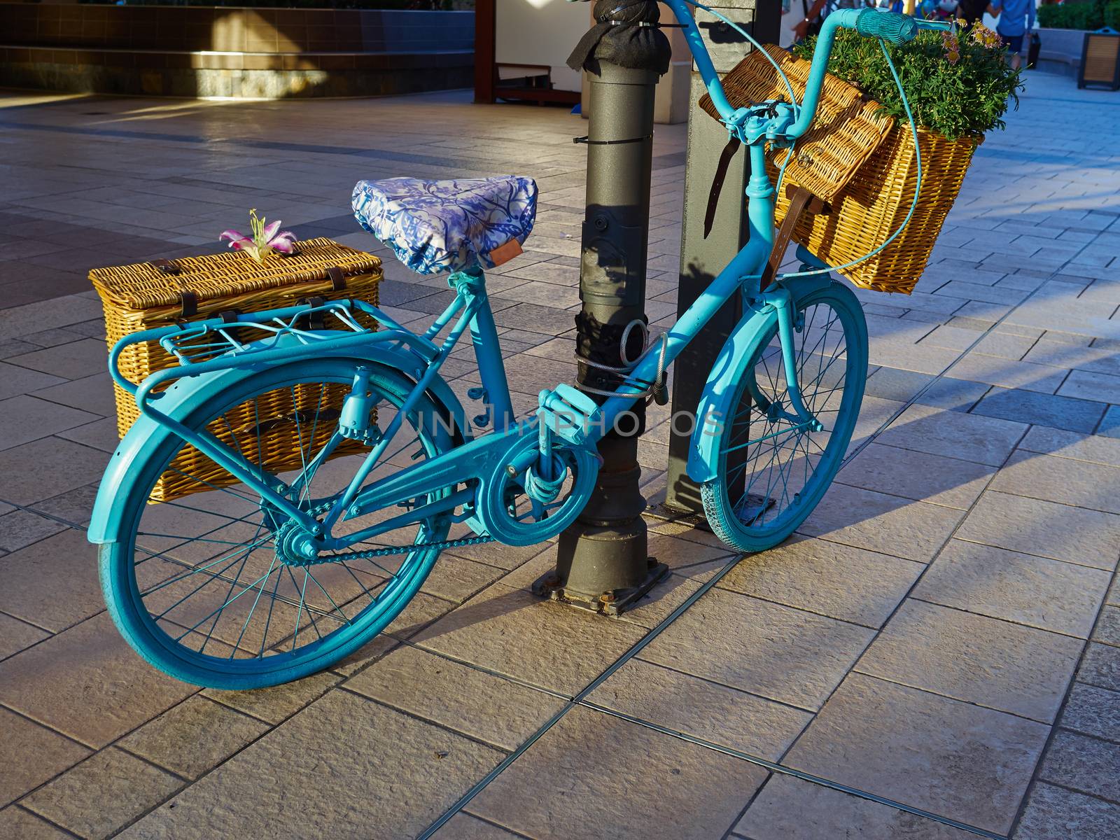 Vintage Classical  Blue Bicycle by Ronyzmbow