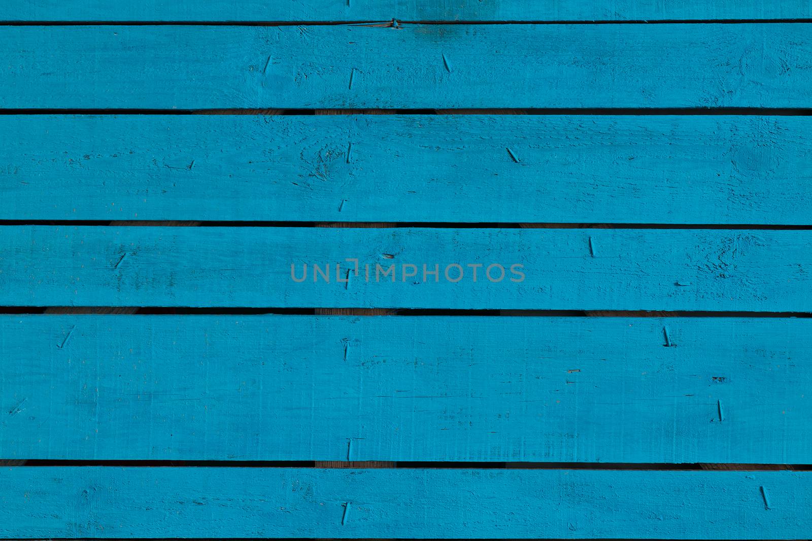Blue vintage painted wooden panel with horizontal planks by ivo_13