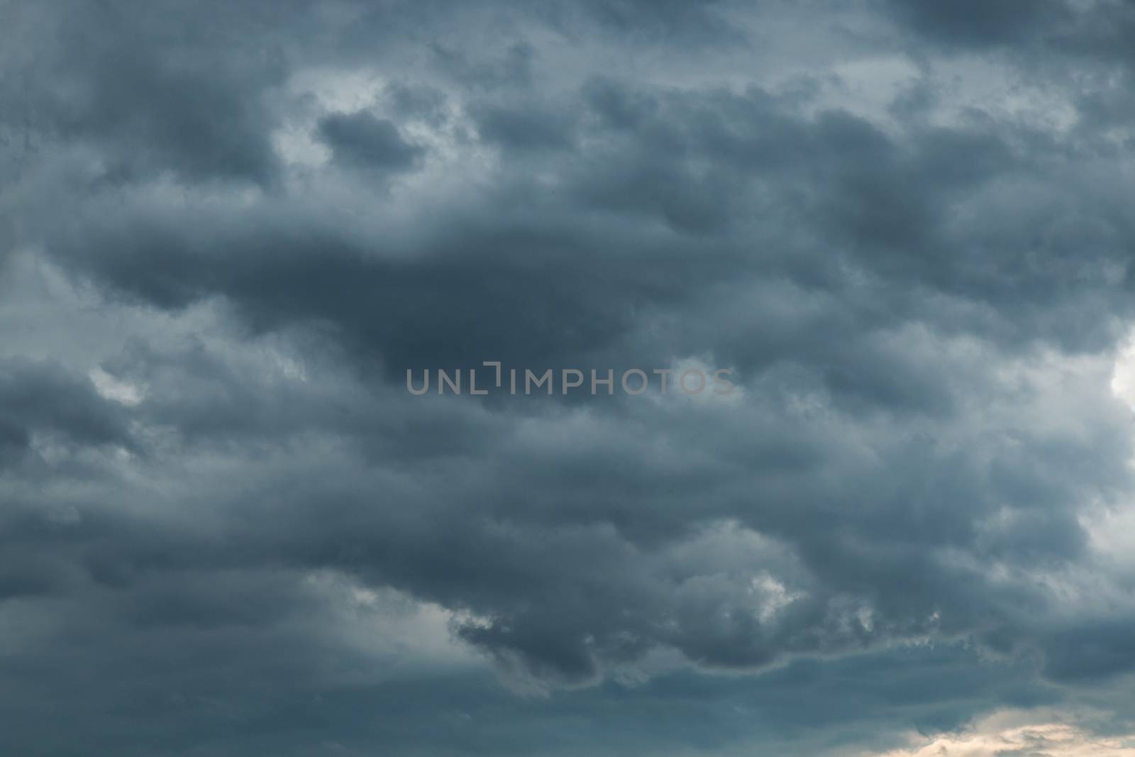 Dark sky with storm clouds, Dramatic black cloud and thunderstorm