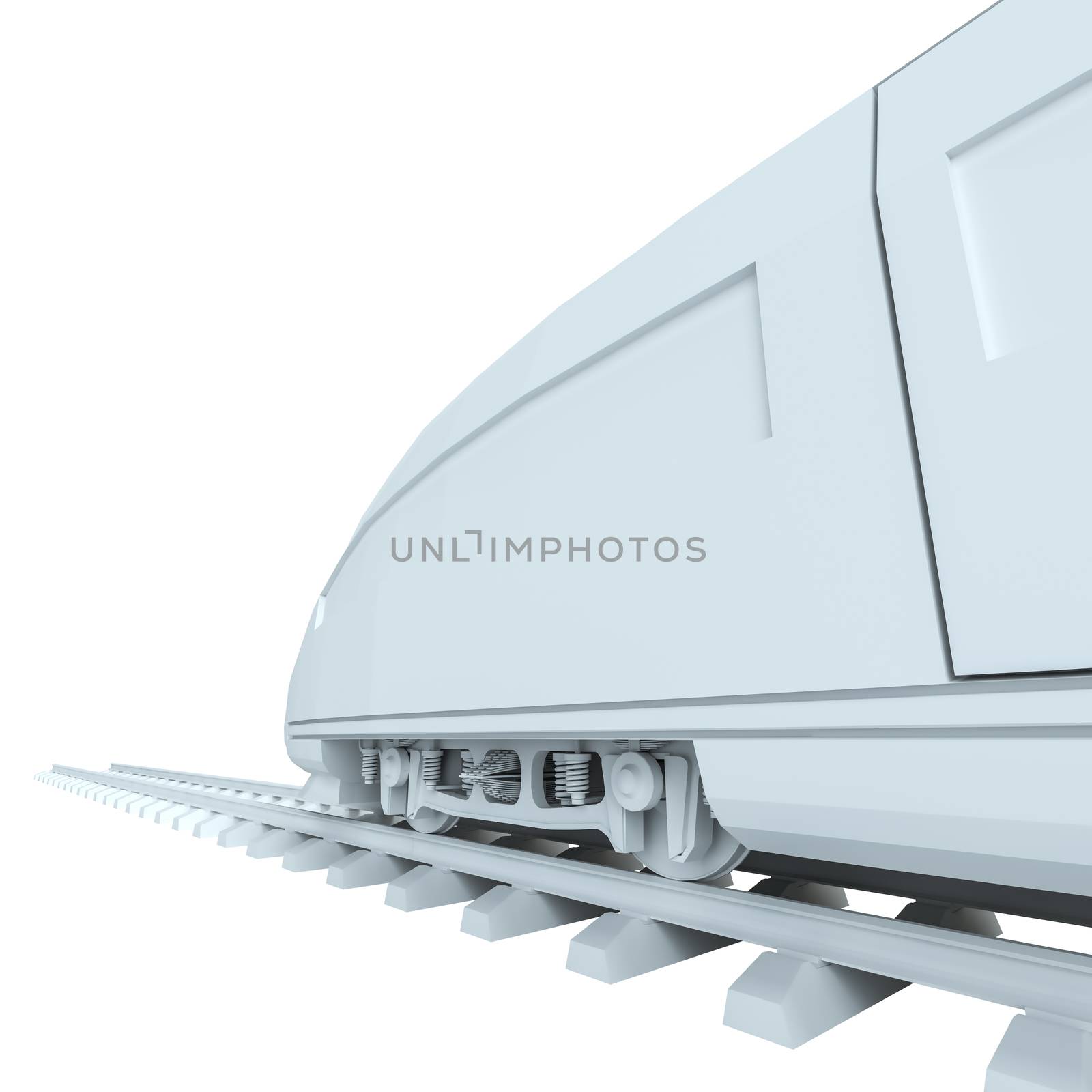 White high-speed train by cherezoff