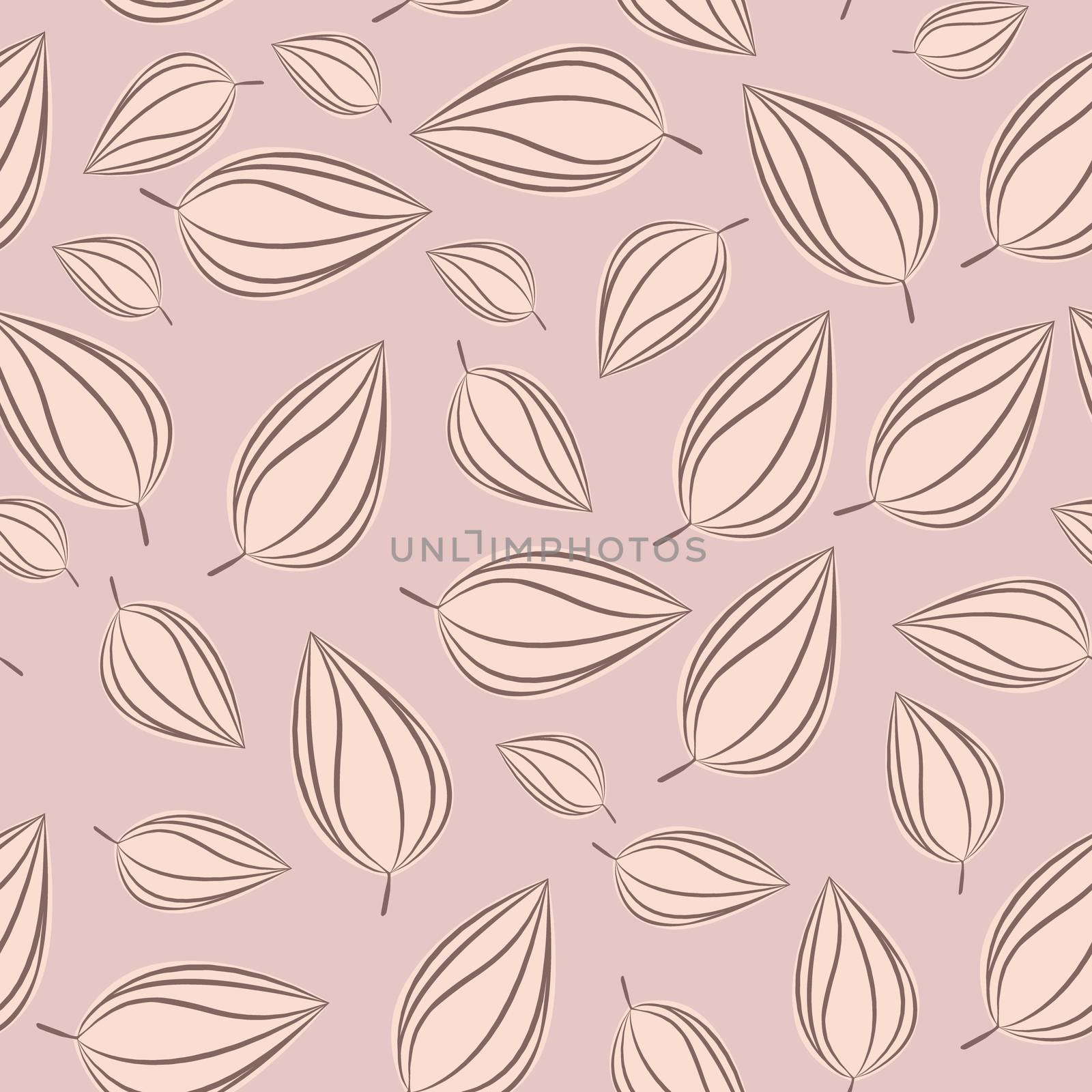 Seamless pattern background with autumn leaves. illustration.