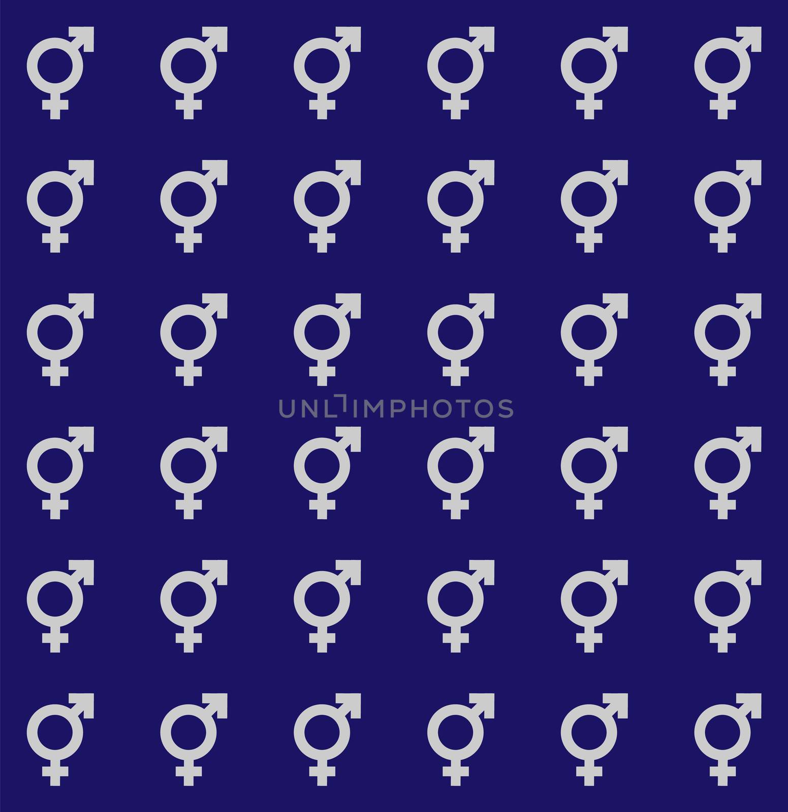 Gender symbol seamless endless pattern. Transgender texture with symbol.