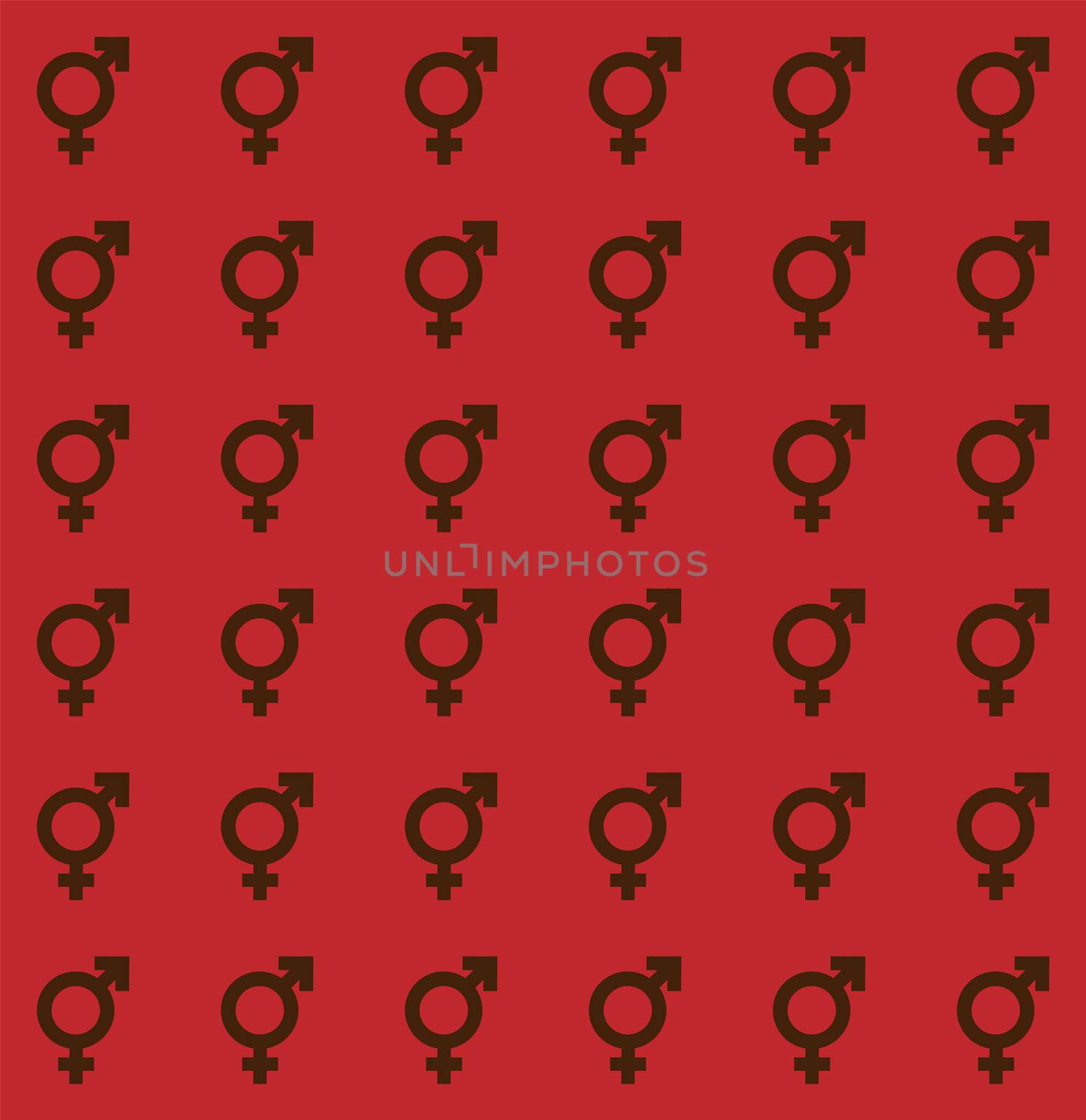 Gender symbol seamless endless pattern. Transgender texture with symbol.
