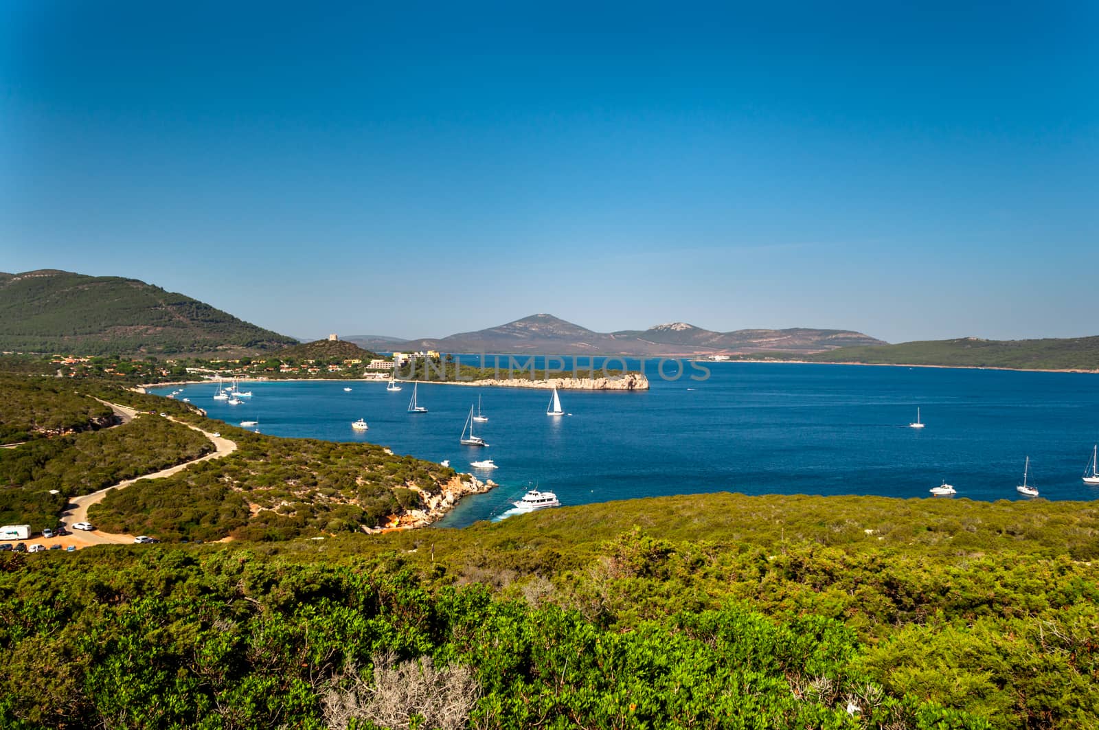 Landscape of coast of Sardinia by replica