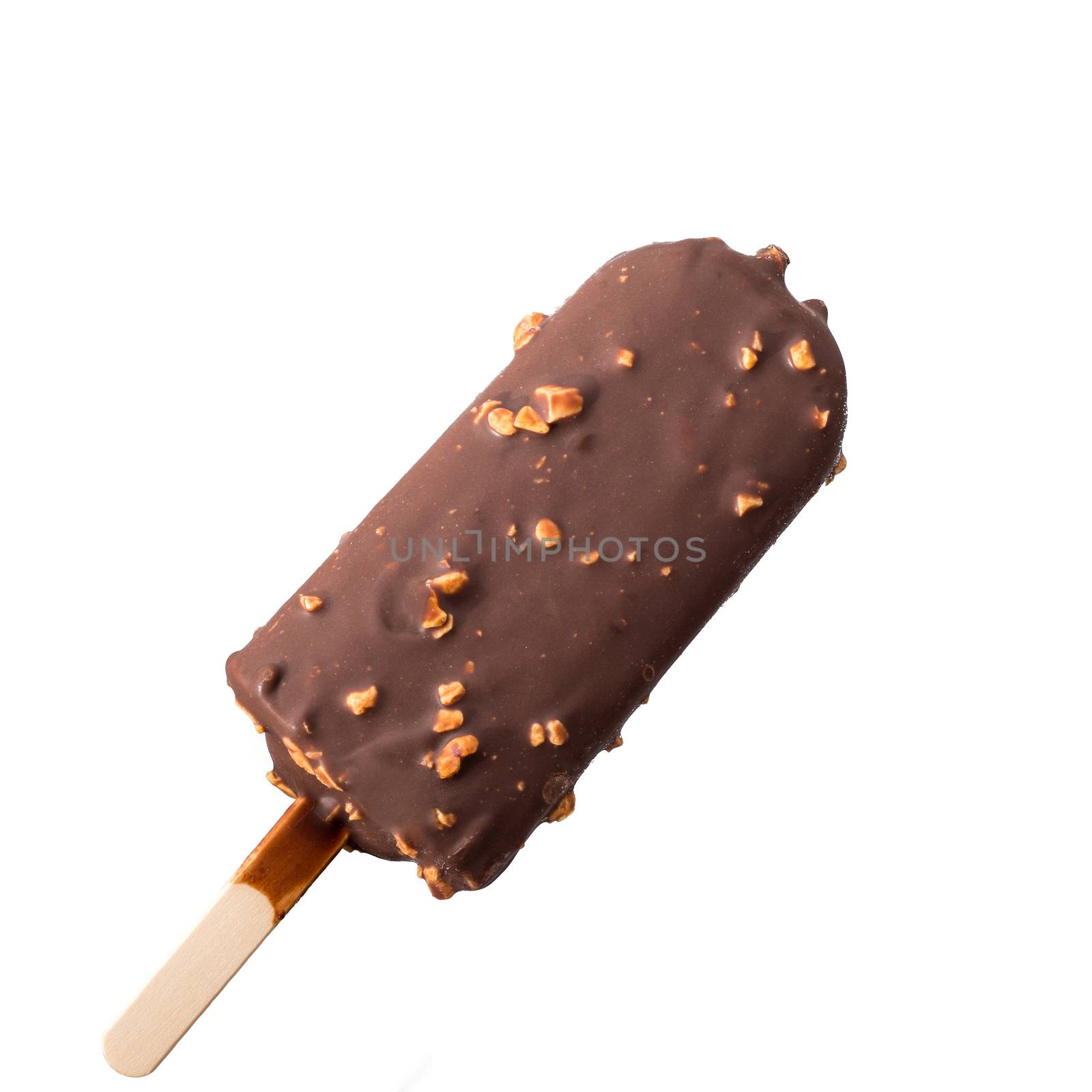 chocolate Ice cream isolated on white