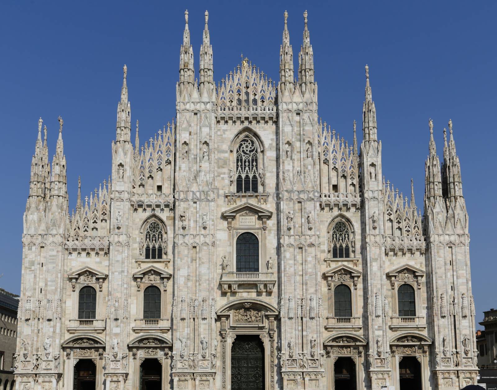 The Milan Cathedral or Duomo di Milano is the gothic cathedral church of Milan