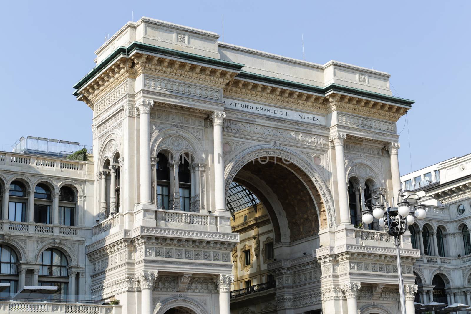 The Vittorio Emanuele II Gallery in Milan, Italy