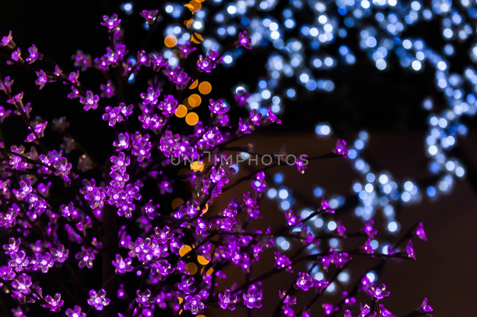 Purple and blury blue lights in backround by vangelis