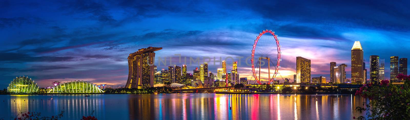 Panorama of Cityscape in Singapore.
