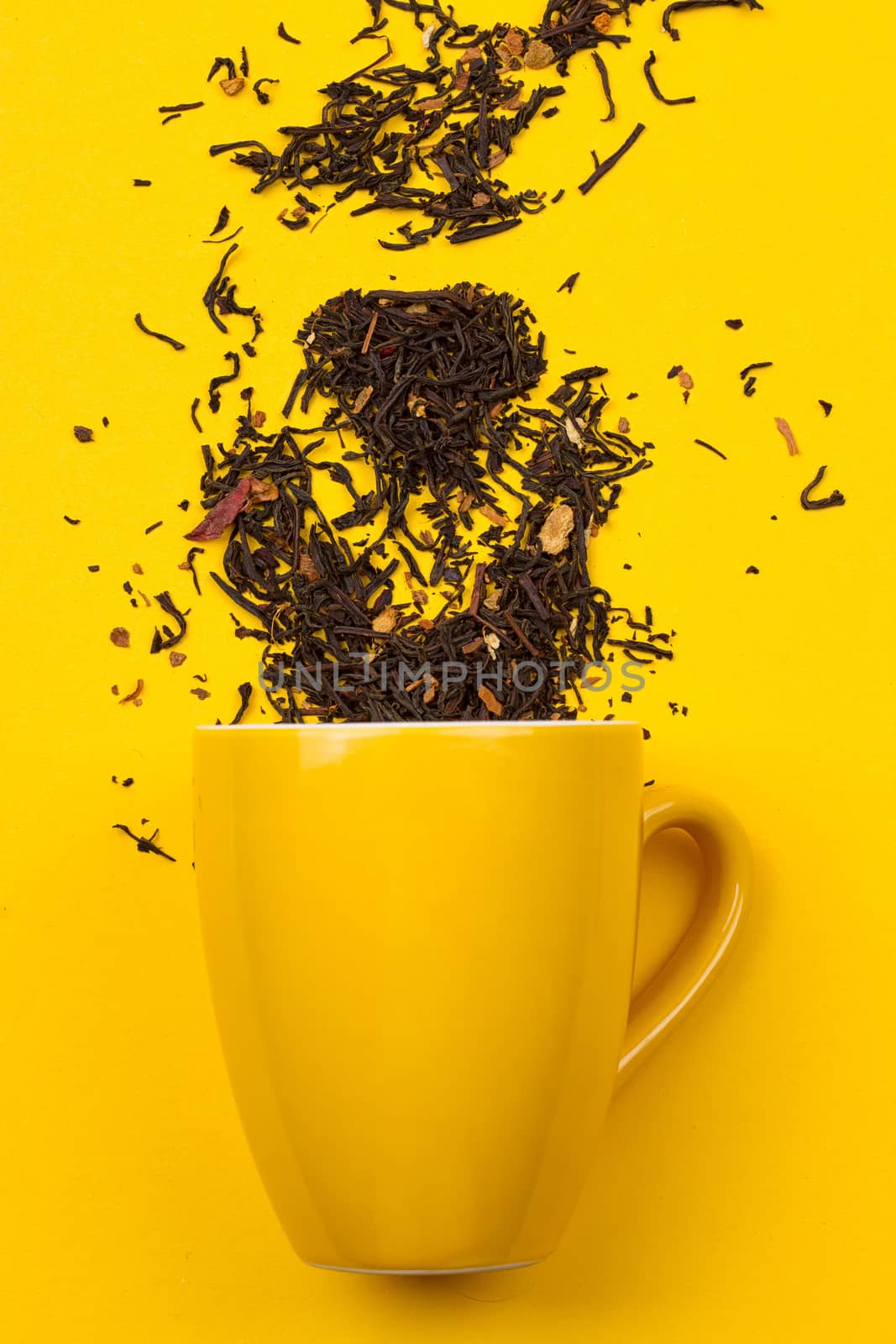 Falling driedn tea by victosha