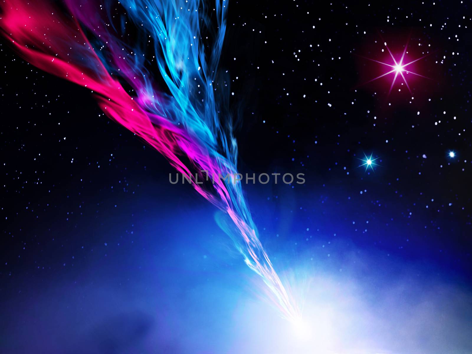 illustration of nebula in space by ssuaphoto