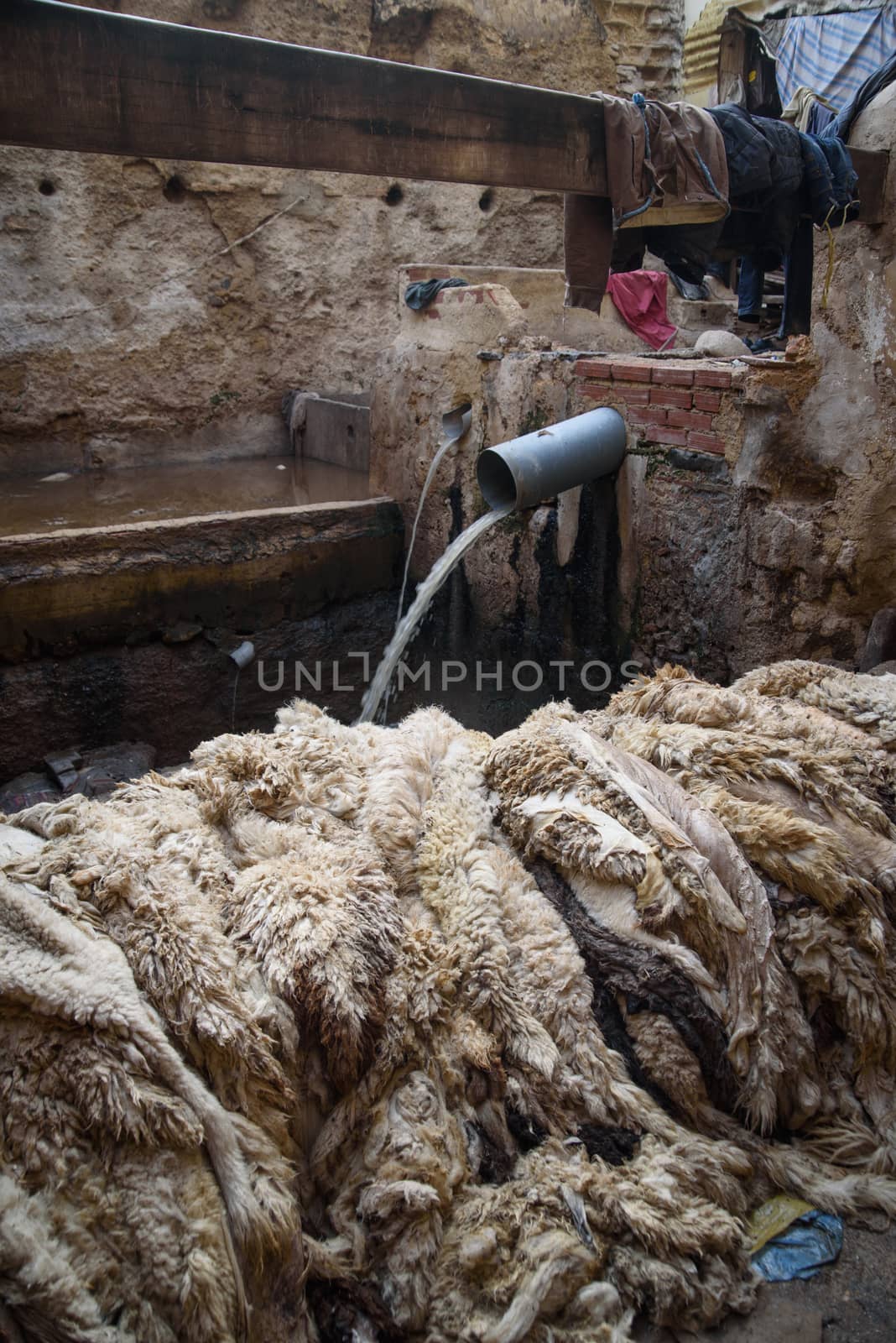 Old tannery in Fez, Morocco by johnnychaos