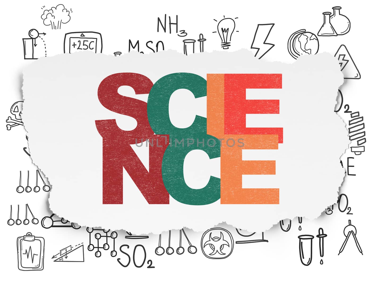 Science concept: Science on Torn Paper background by maxkabakov