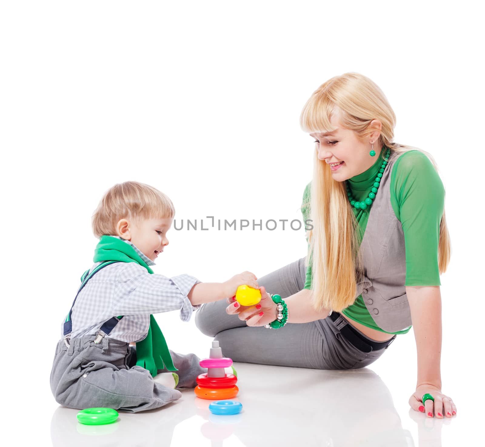 Mother playing with son by olga_sweet