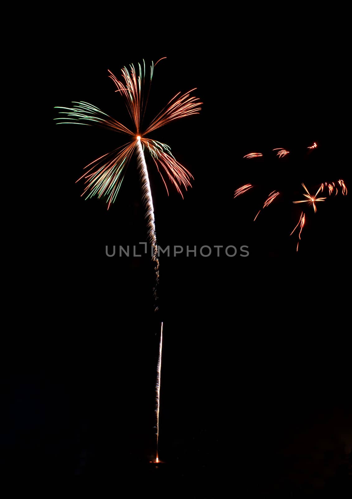 Real Isolated Fireworks, Withering Flower Pattern by victorflowerfly