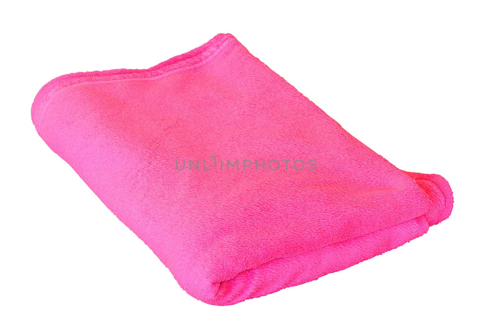 pink towel over white by taviphoto