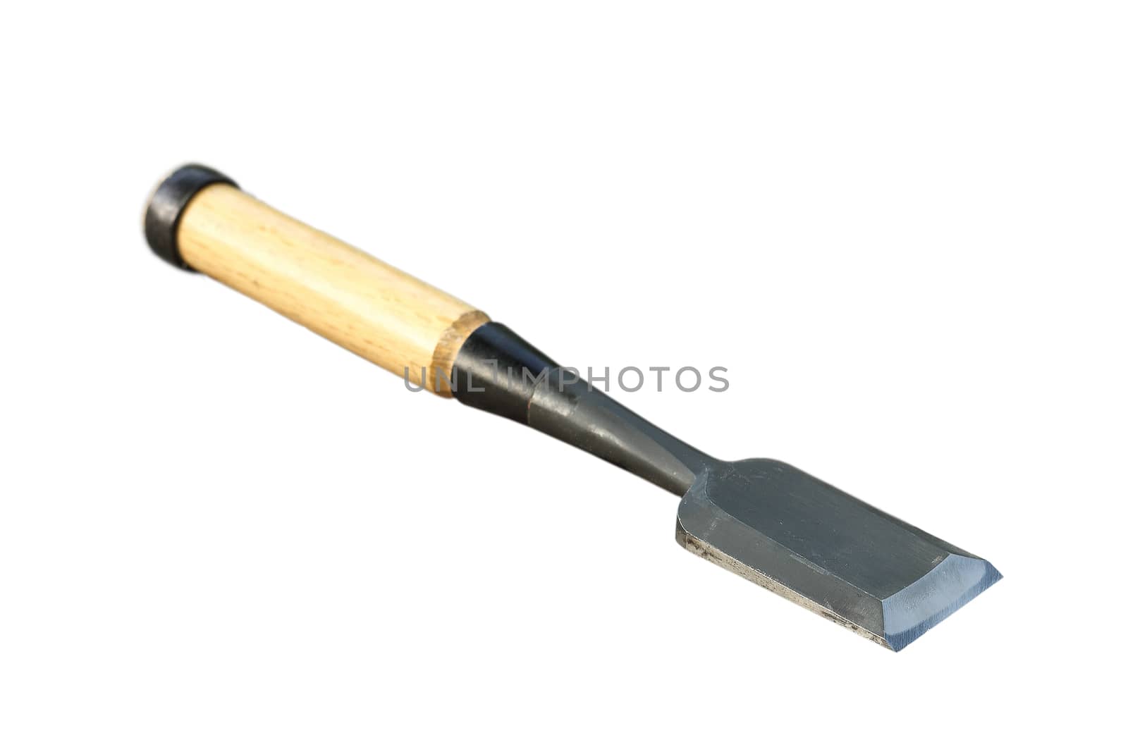 traditional metallic gouge isolated over white background