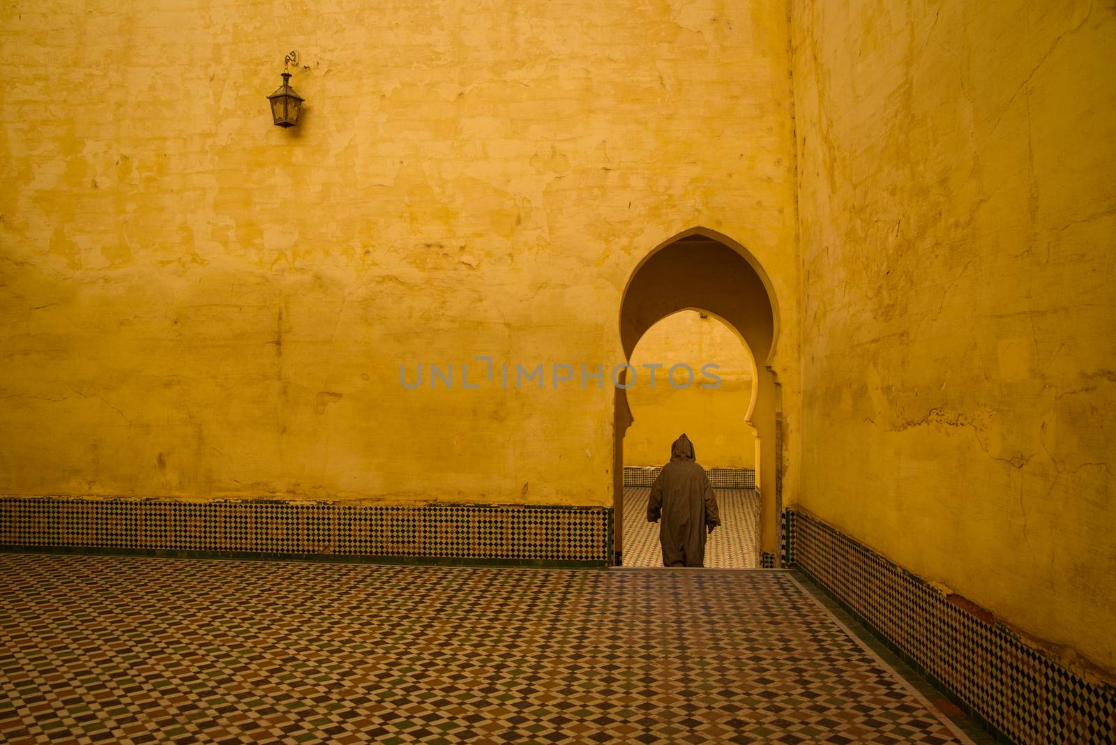Popular landmark - Mausoleum of Moulay Idris in Meknes, Morocco.
