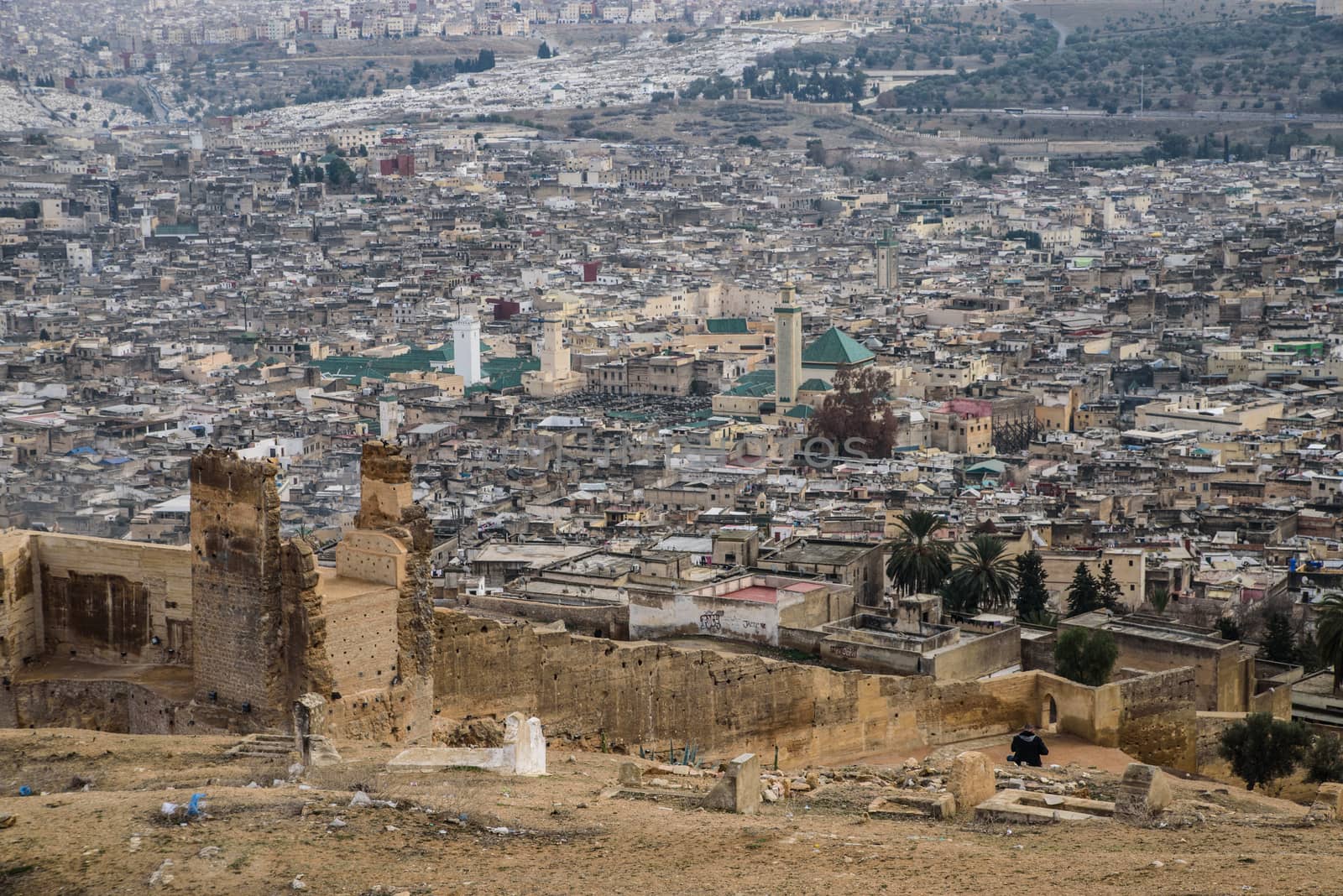 View of the old town of Fez, Morocco, North Africa