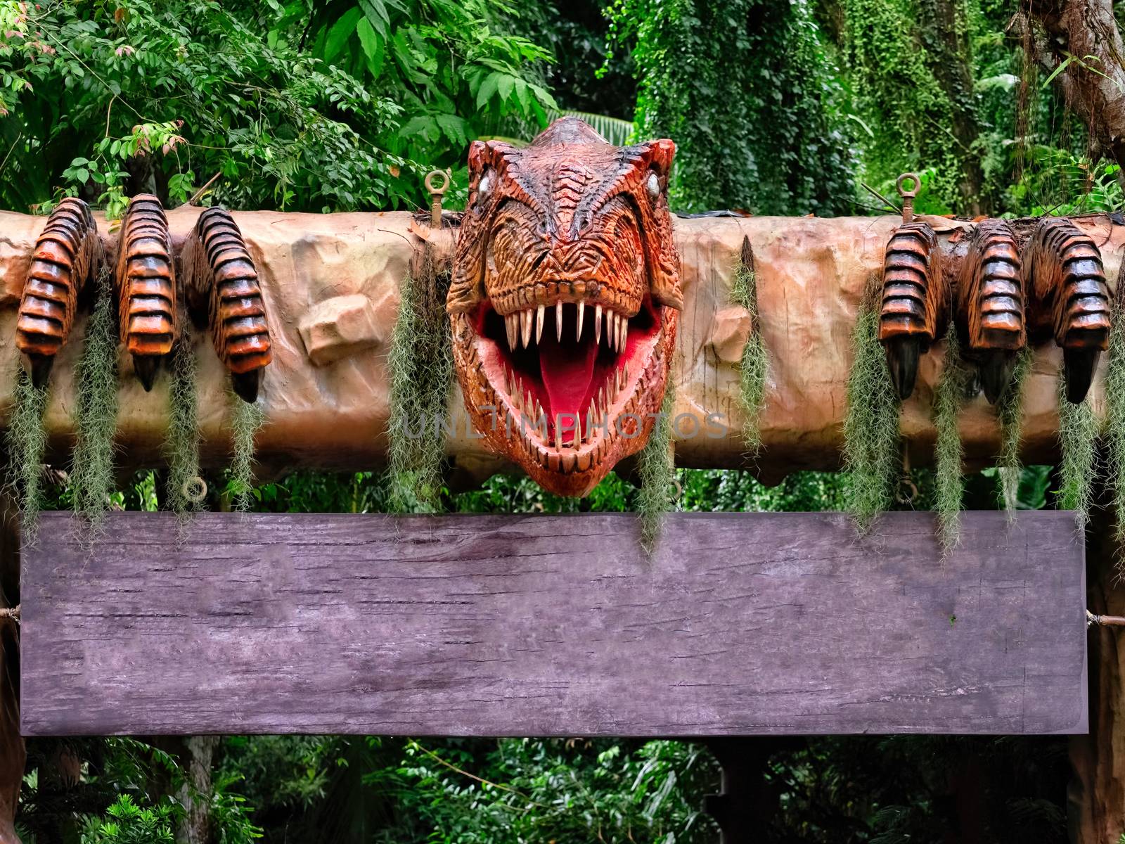 dinosaur theme park signboard by zkruger