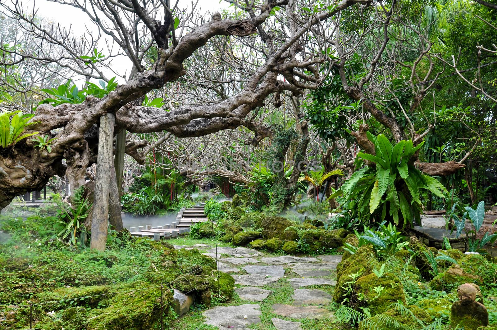 Place for meditation in the garden. by ukjent