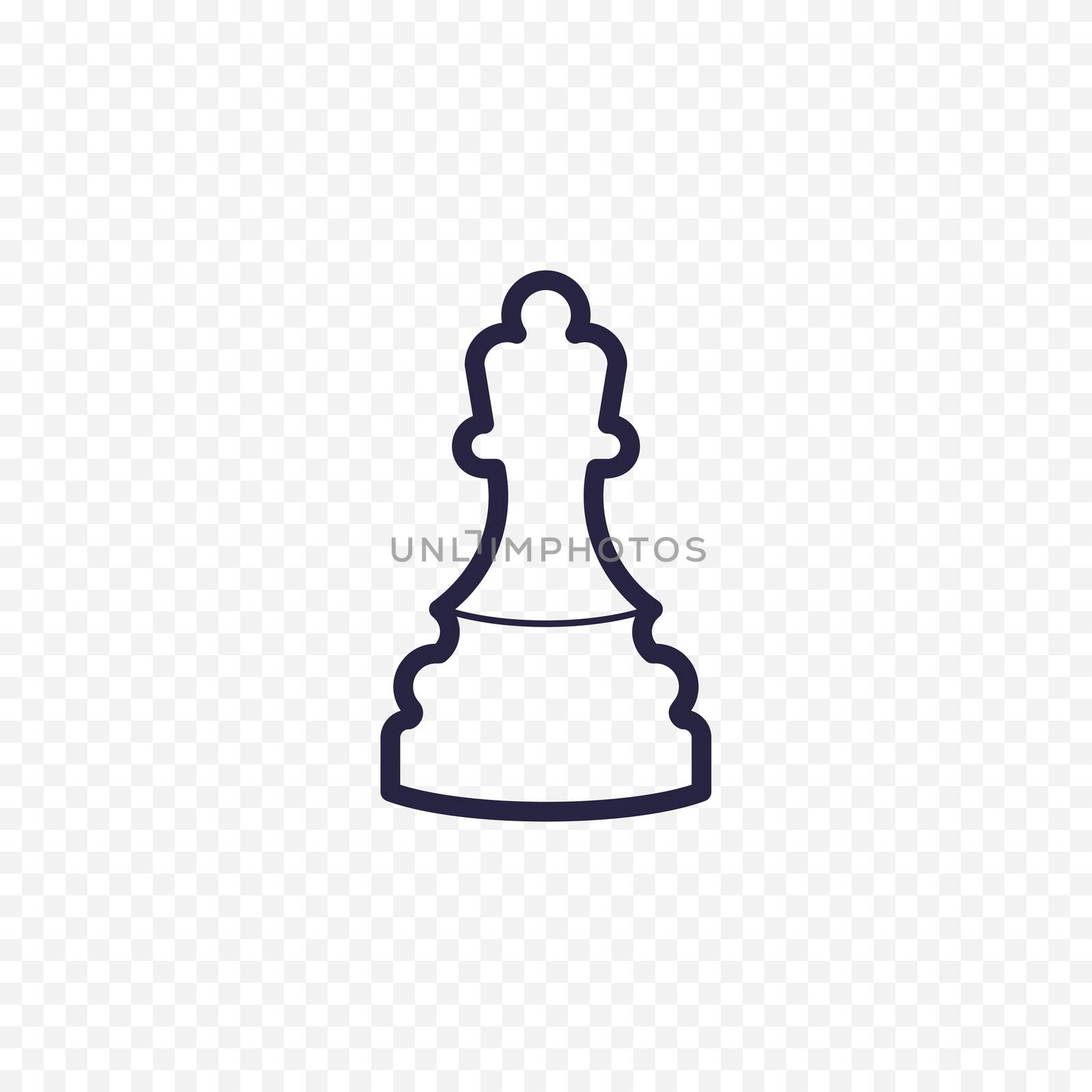 Chess line icon. Game chess figure thin linear signs for websites, infographic, mobile app. by Elena_Garder