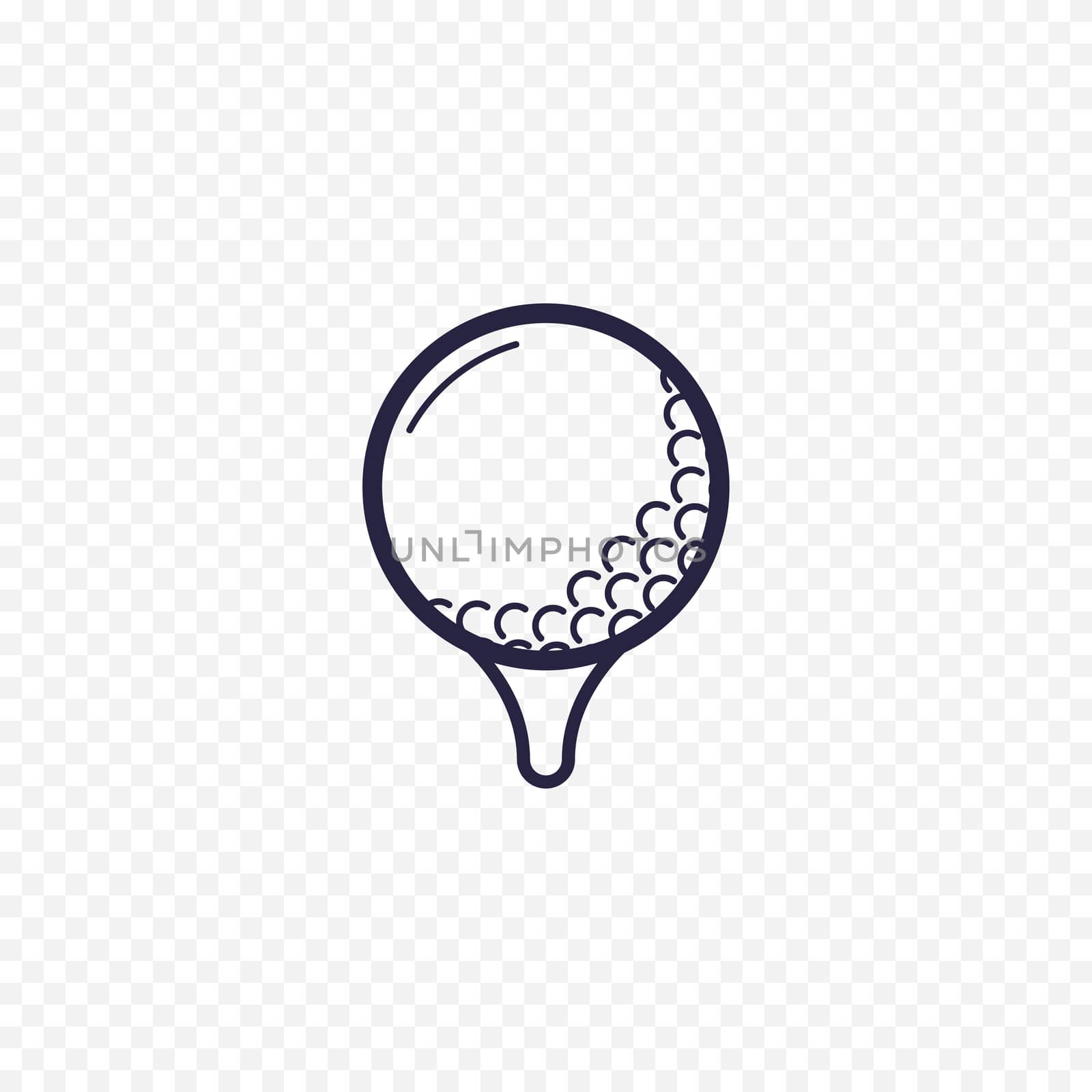 Golf ball simple line icon. Golfing thin linear signs. Outline sport game simple concept for websites, infographic, mobile applications. by Elena_Garder