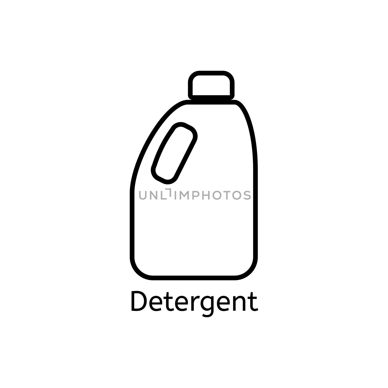 Detergents simple line icon. Liquid detergent thin linear signs. Means for cleaning simple concept for websites, infographic, mobile applications. by Elena_Garder