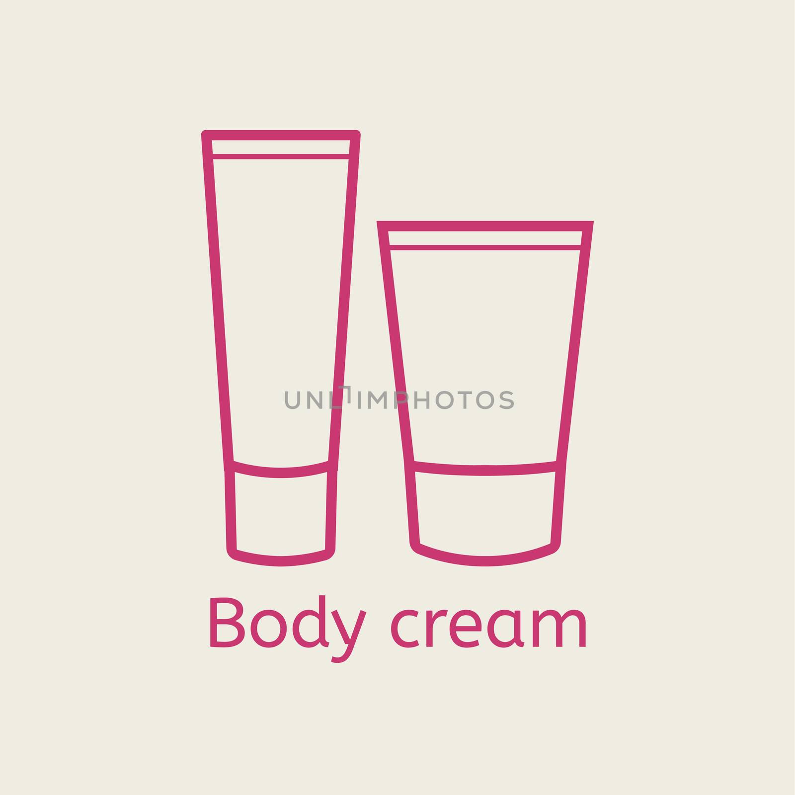  cosmetic body cream icon. by Elena_Garder