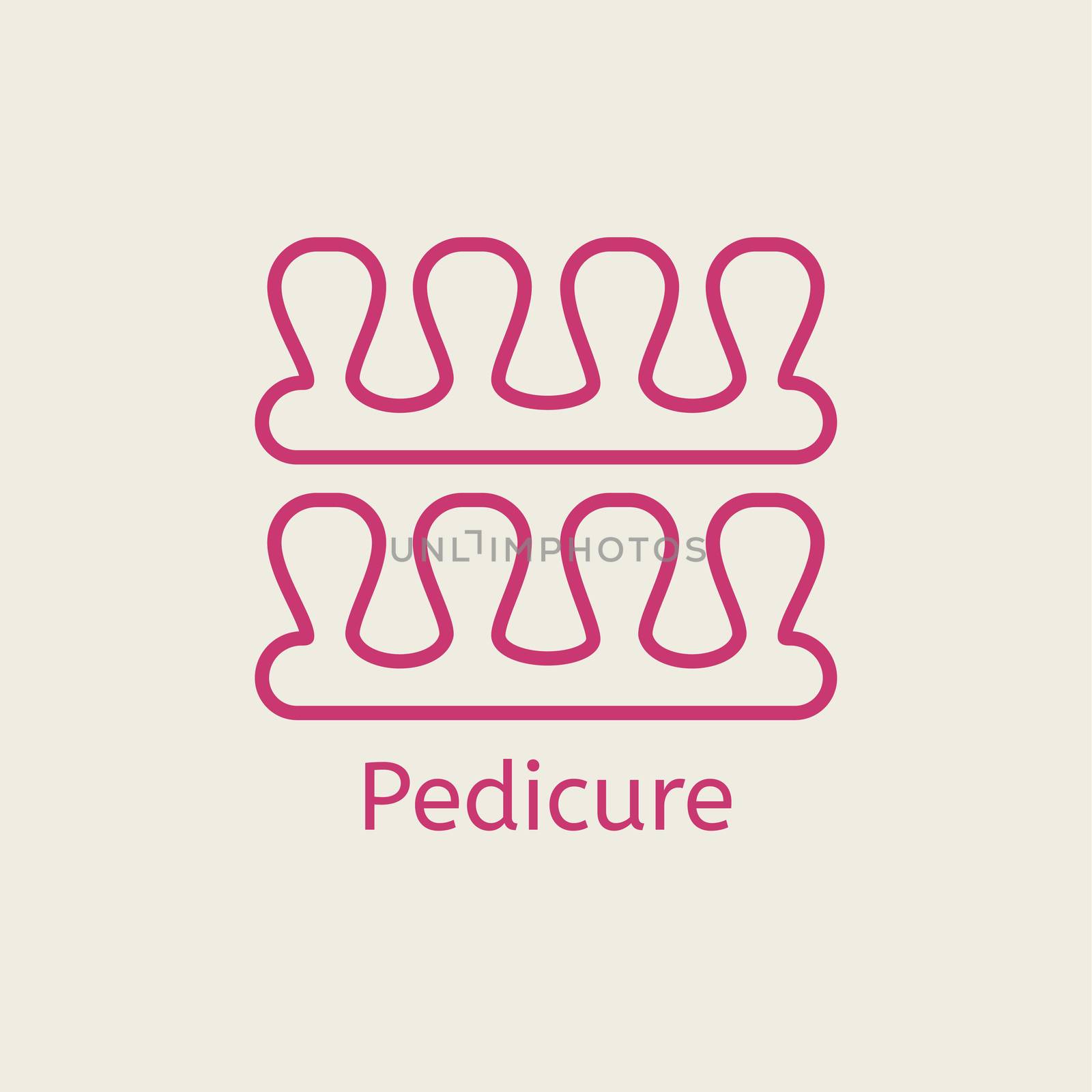 Manicure and pedicure fingers and toes separators thin line icon. Isolated illustration. by Elena_Garder
