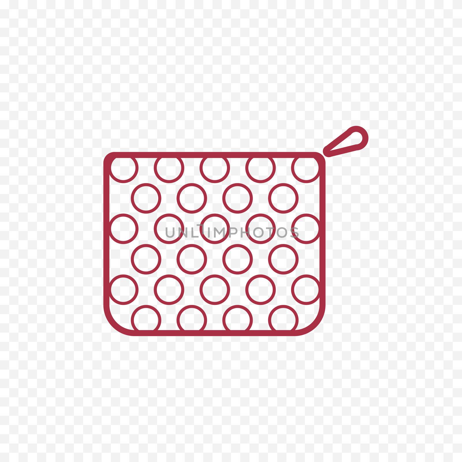 Cosmetic bag thin line icon. Make up bag icon illustration isolated outline.