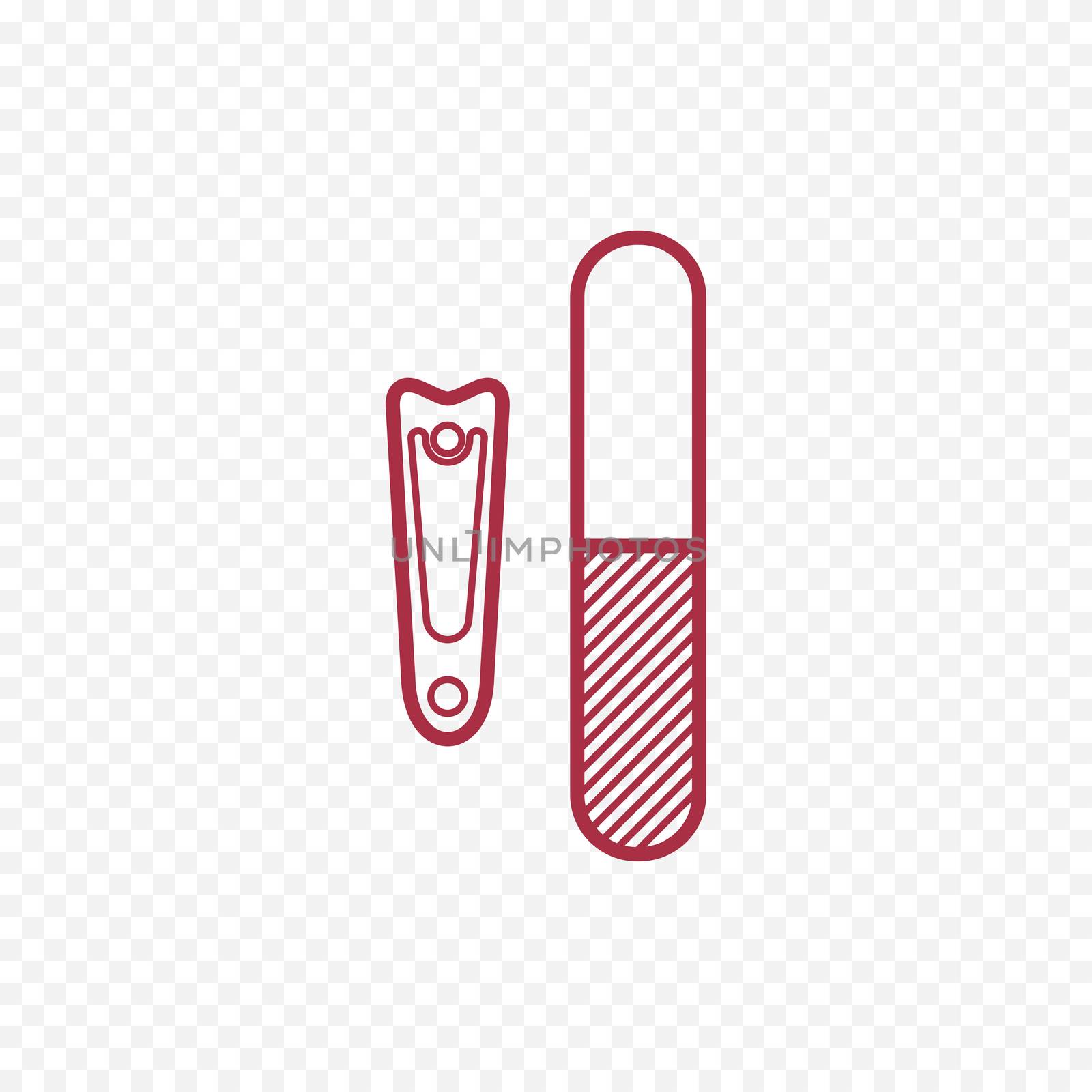 Nail clippers linear icon. Thin line illustration. Manicure clippers contour symbol. isolated outline drawing by Elena_Garder