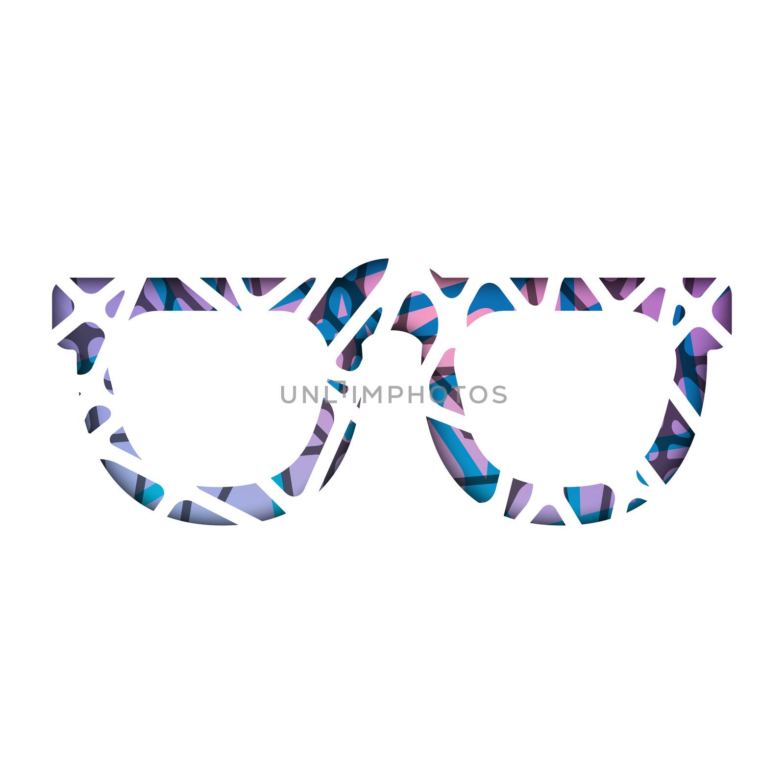 Abstract polygonal sunglasses. Abstract Modern Geometrical Design Template. Light angular glasses summer banner.