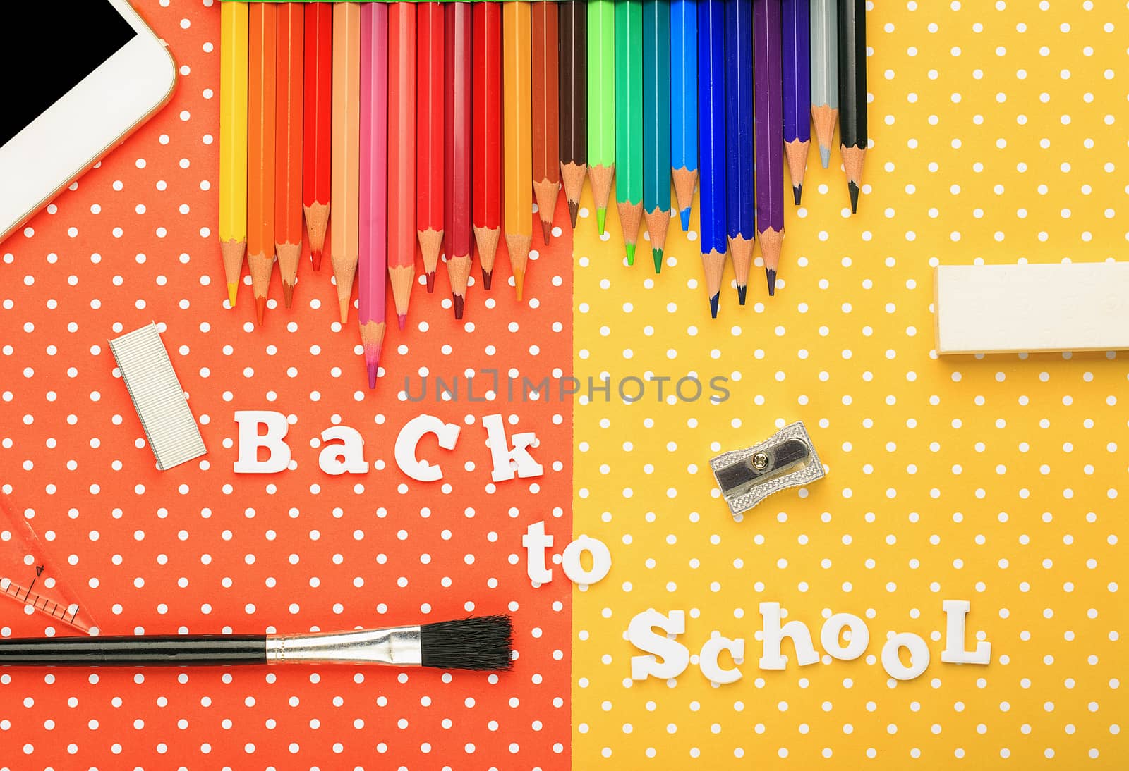 Scholar material to back to school in colored background by nachrc2001