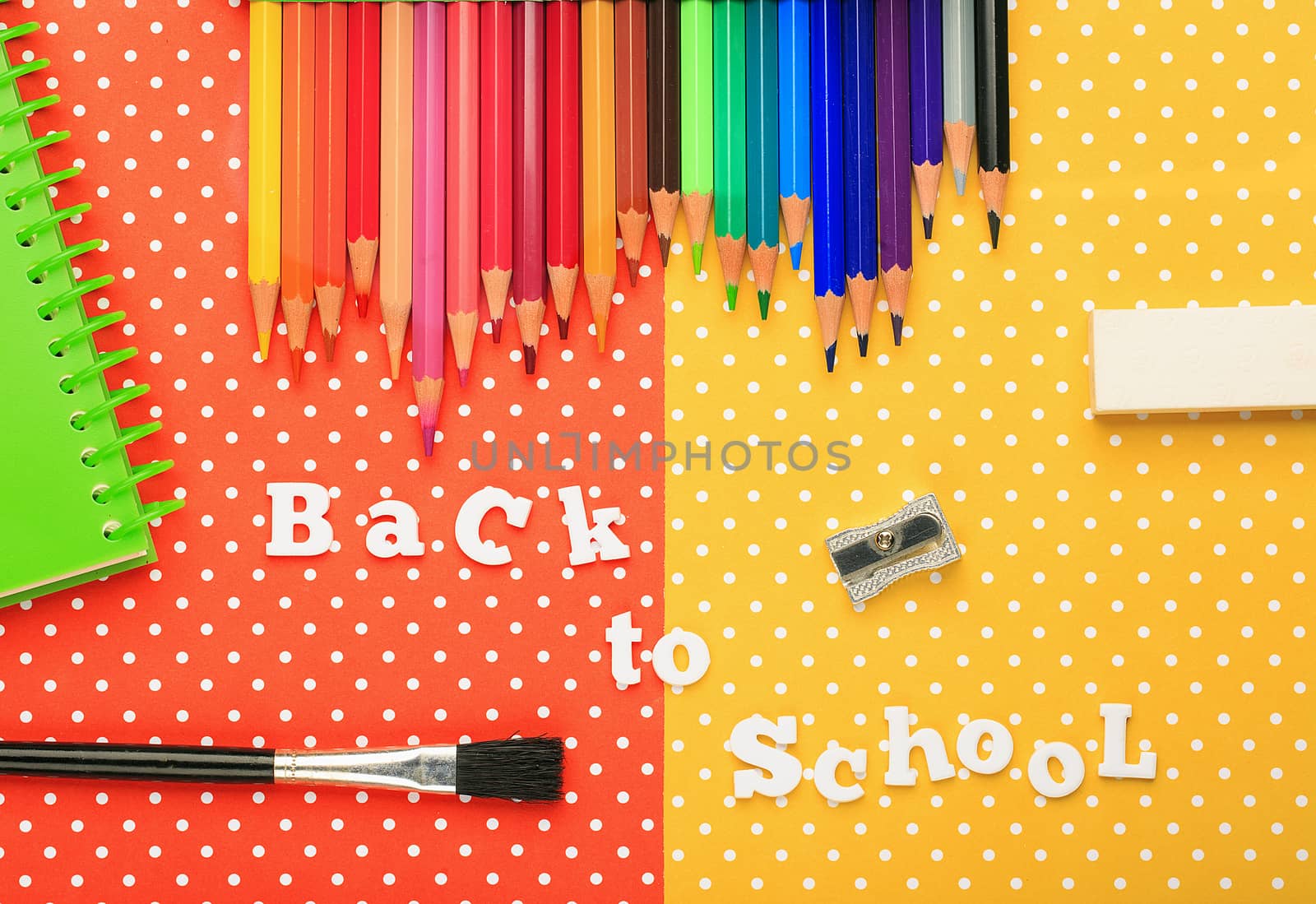 Scholar material to back to school in colored background by nachrc2001