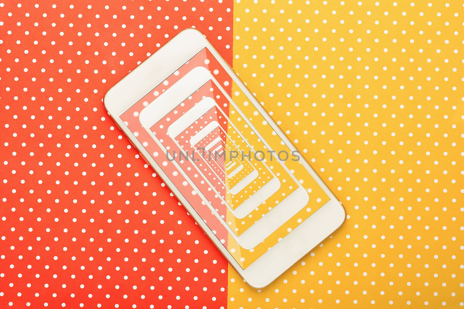 Smart phone photography with  colored background