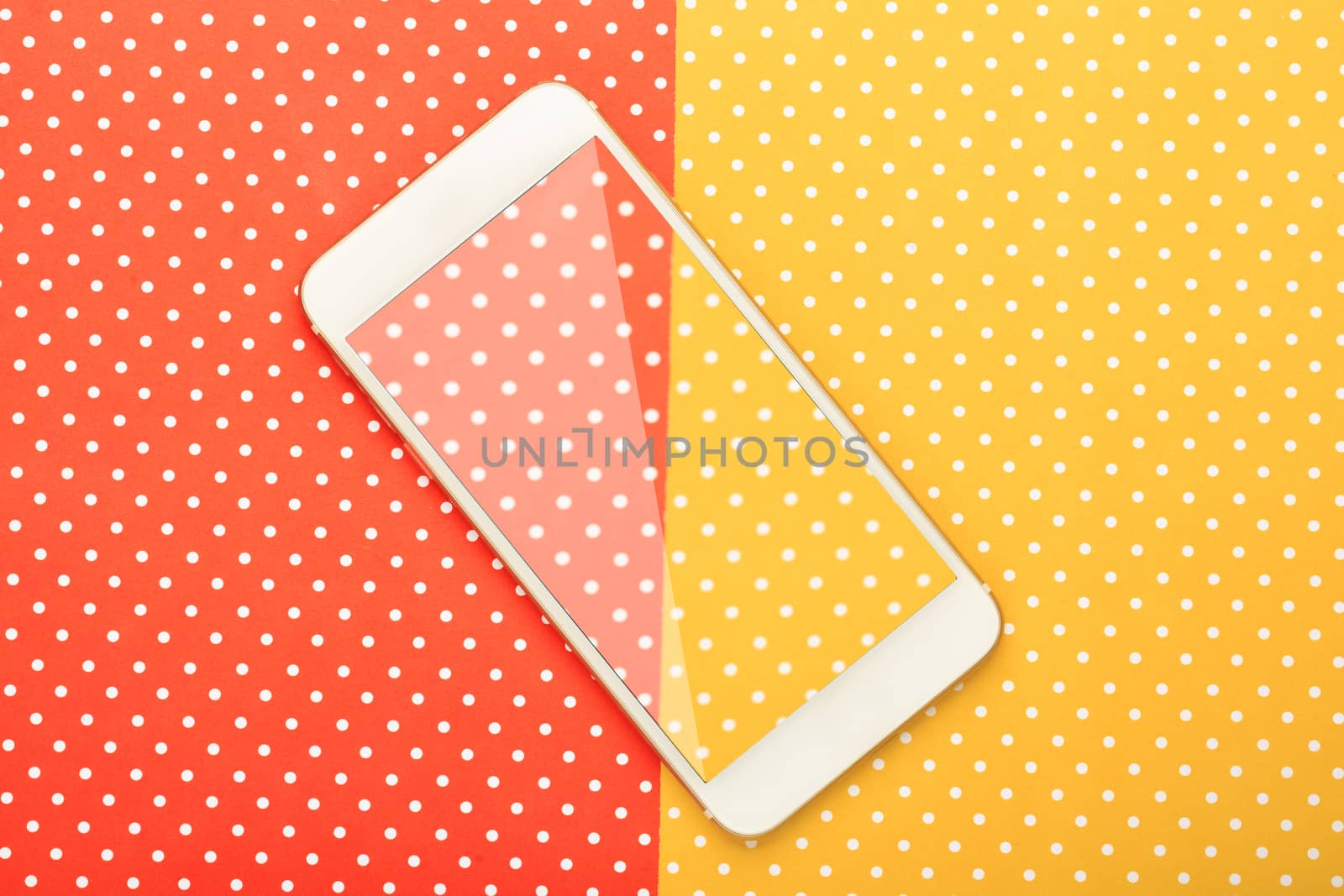 Smart phone photography with  colored background
