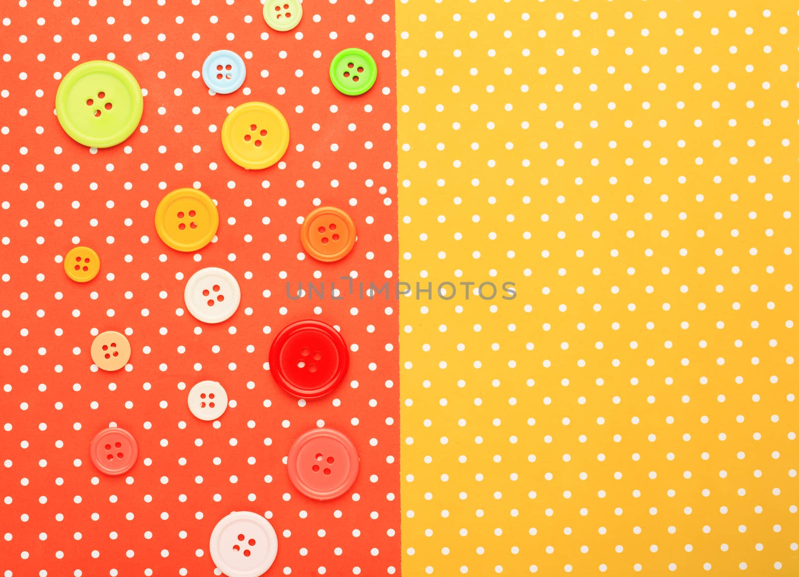 Buttons with colorful topped background