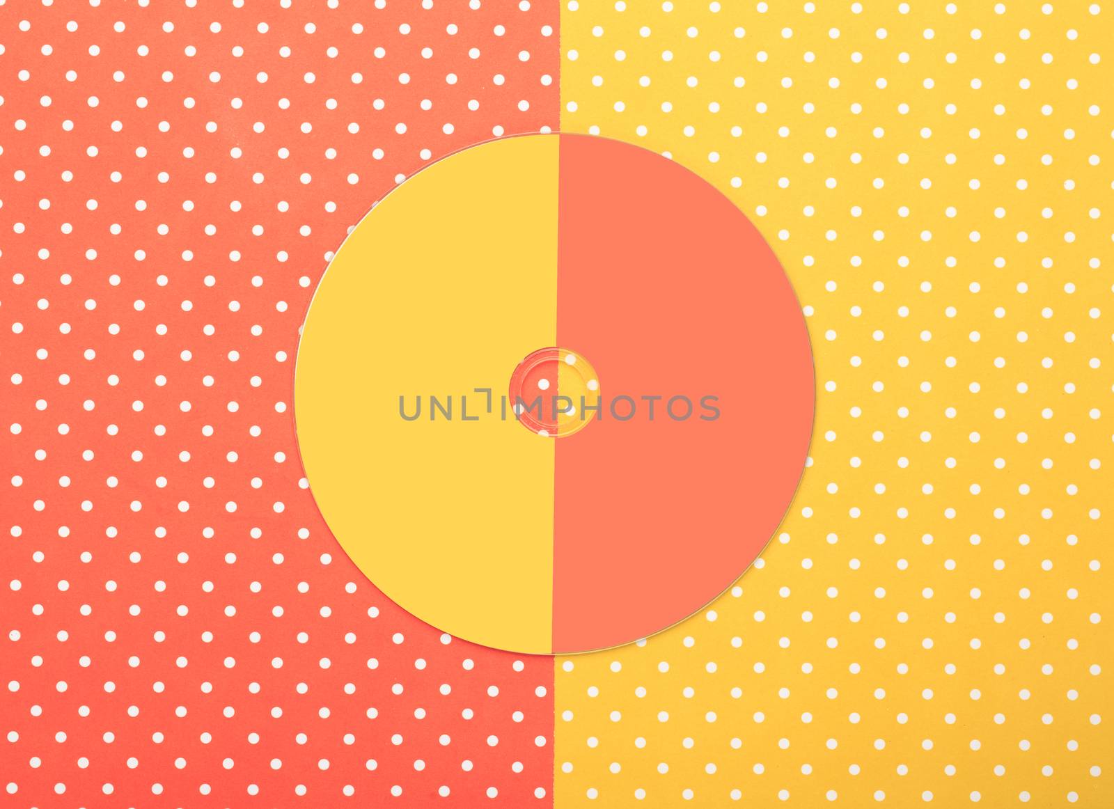 Compact disk CD  with colorful topped background by nachrc2001