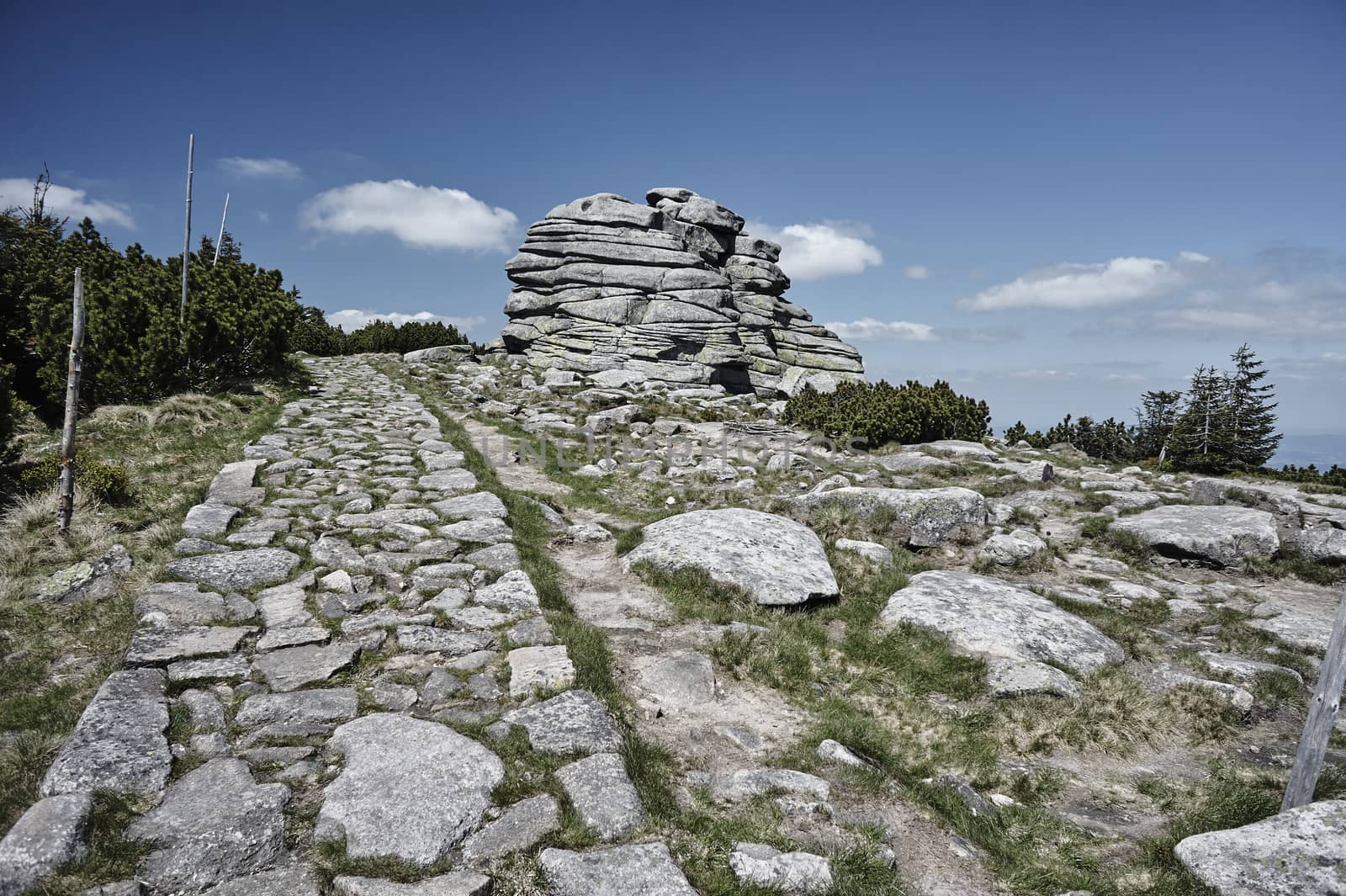 A group of rocks in the Giant Mountains, Poland
