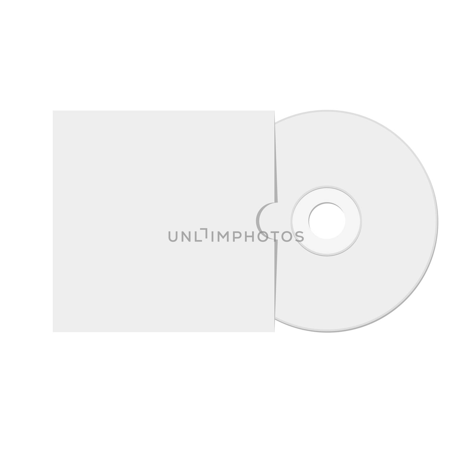  illustration of Dvd or cd video disc. Outline in white background.
