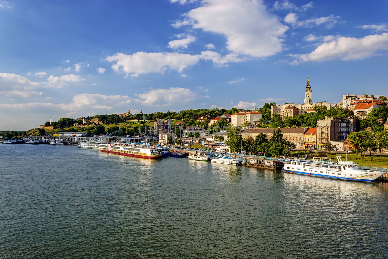 Belgrade from river Sava by vladimirnenezic