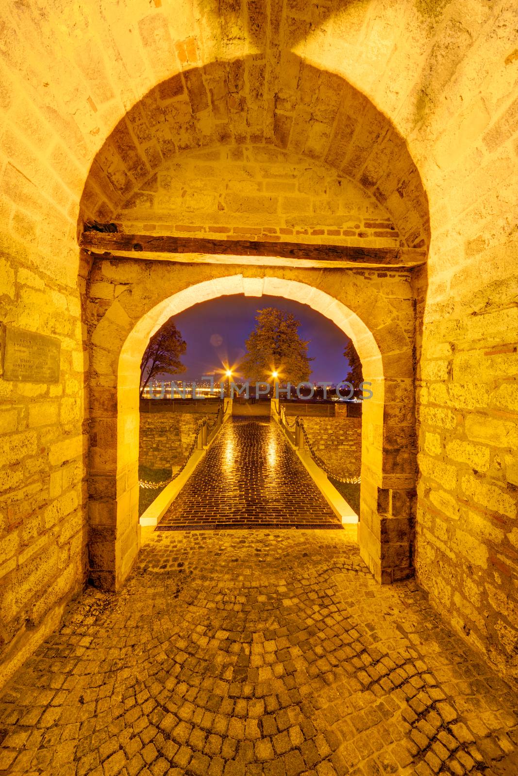 medieval gate at belgrade fortress, belgrade, serbia