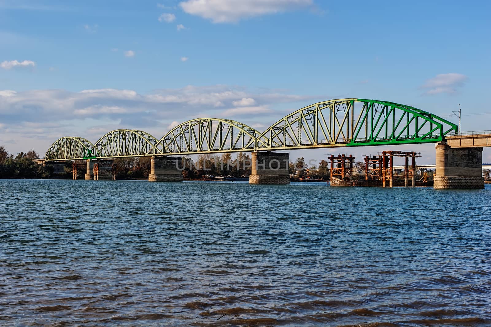 steel bridge across river by vladimirnenezic